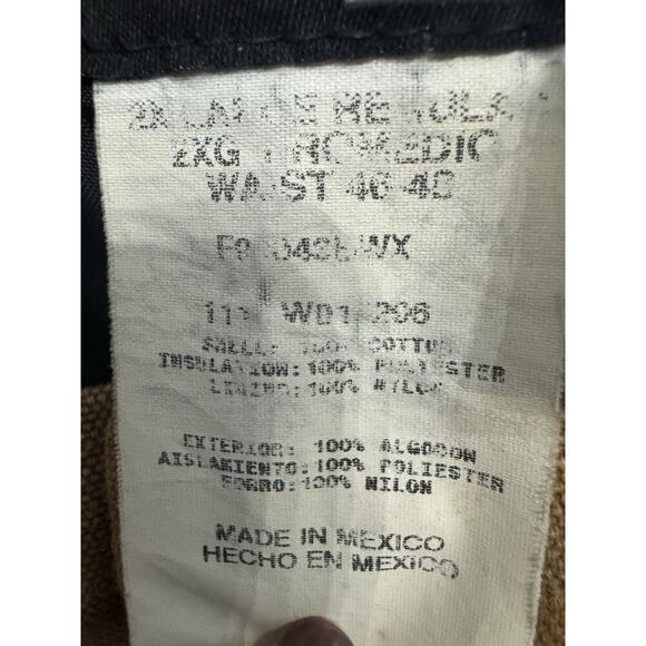 Mens Walls Blizzard Pruf Insulated Rust Heavy Duck Canvas Overalls 2xl reg 46-48 - Picture 7 of 7